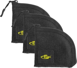 SF Fly Fishing Leader Wallet 4.5'' Quick-Drying 7 Slots Black Mesh Tippet Tapered Leader Polyleader Fly Leader Pocket for Saltwater Freshwater