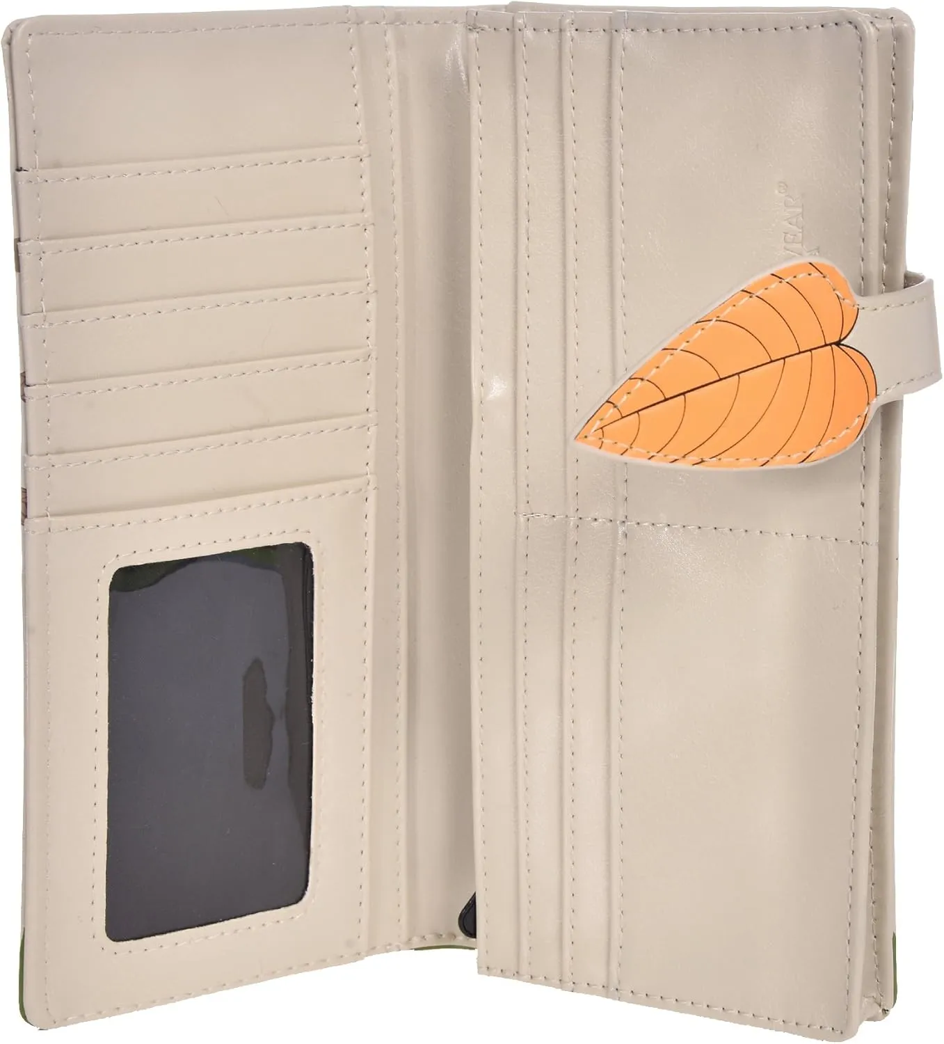 Shag Wear Women's Premium Vegan Clutch Cardholder Wallet Zipper Purse with Pretty Autumn Owl Cream