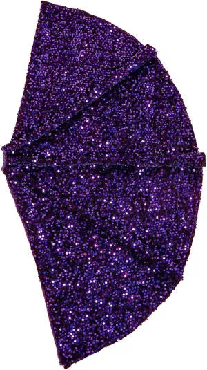 ShinyBeauty Purple Christmas Tree Skirt 48 Inch for Halloween Decorations - Small Velvet Xmas Skirt Royal Purple Mini Shimmer Tree Cover for Holiday/Indoor