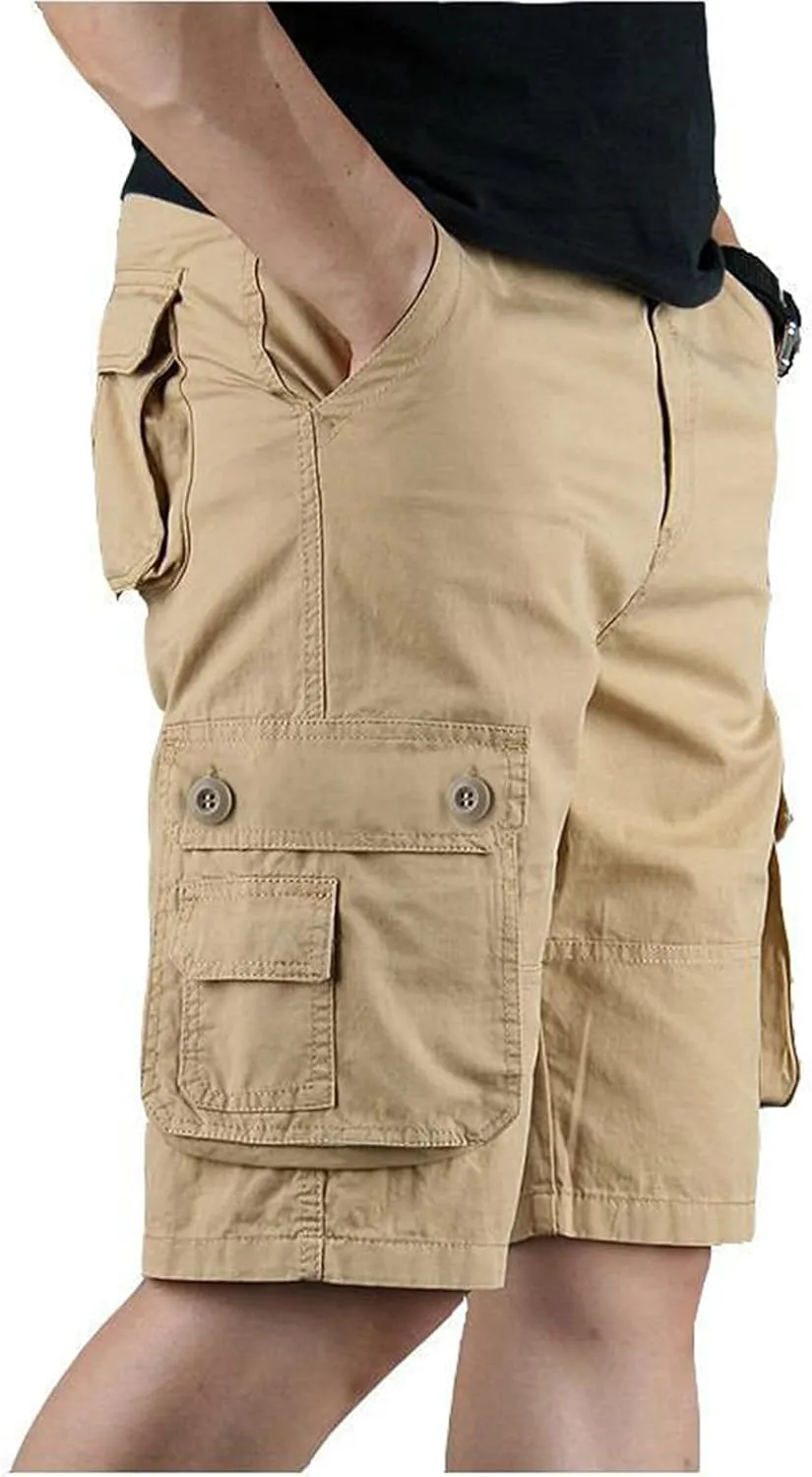 Shorts Men Leisure Overalls Summer Men's and Color Pants with Multi-Pocket Men's Pants Mens Short Green Cargo Shorts