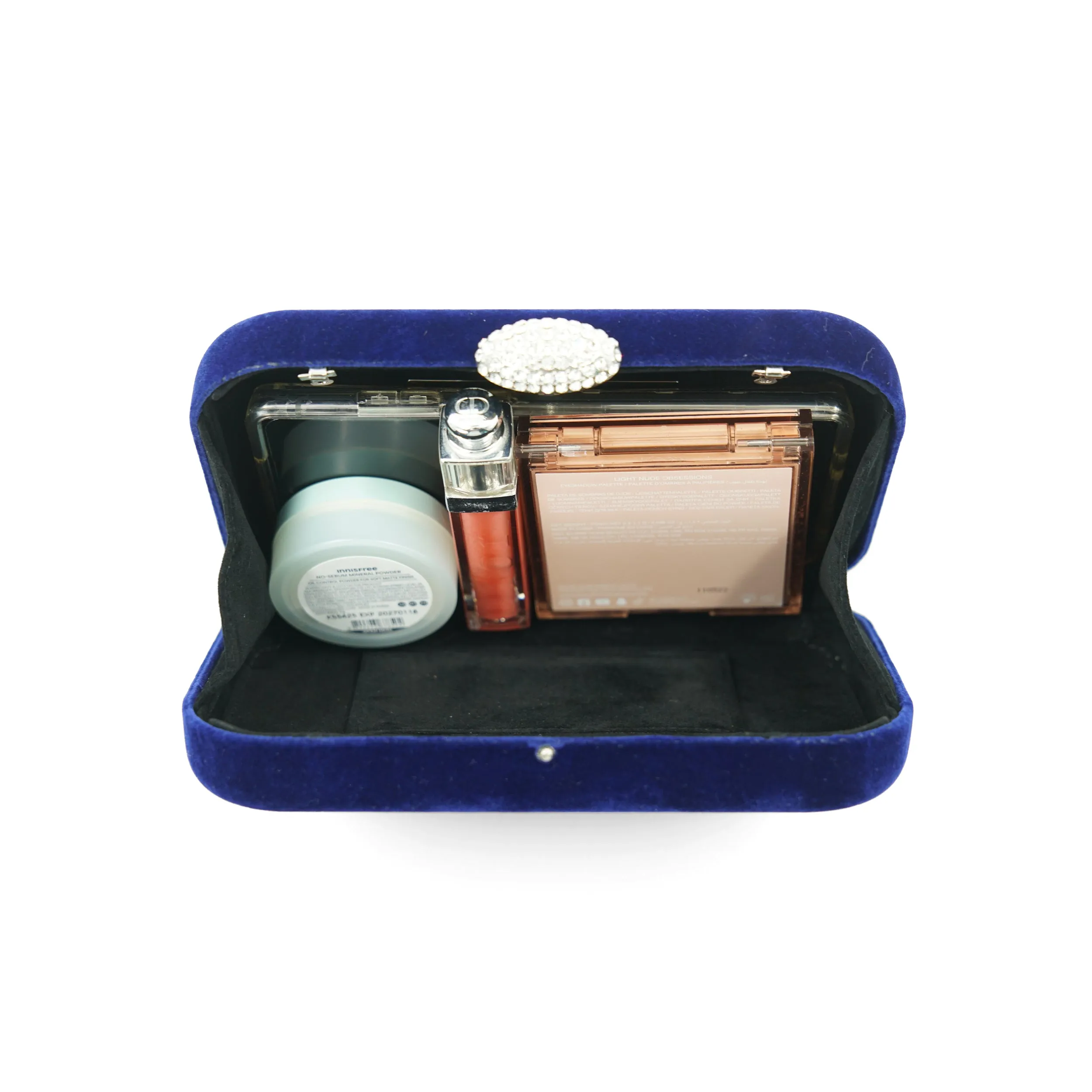 Sienna Velvet Clutch (Midnight Blue)