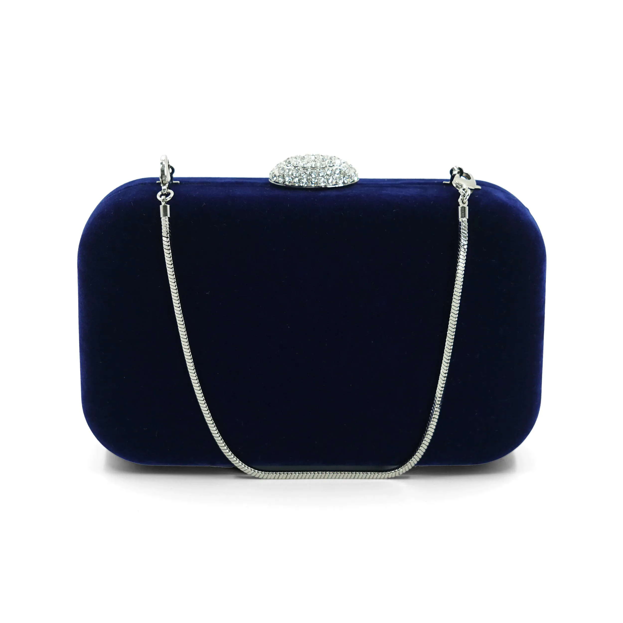 Sienna Velvet Clutch (Midnight Blue)