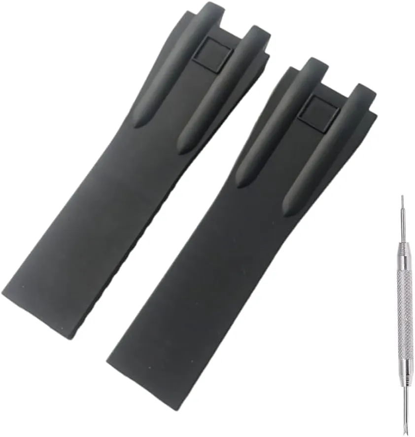 Silicone Rubber Watch Band Strap Replacement for Ulysse Nardin El Toro Executive Dual Time Watch- 26x9mm Ulysse Nardin Watch Band Strap