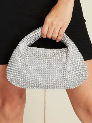 Silver Rhinestone Clutch ?¡ìC Sparkling Evening Bag