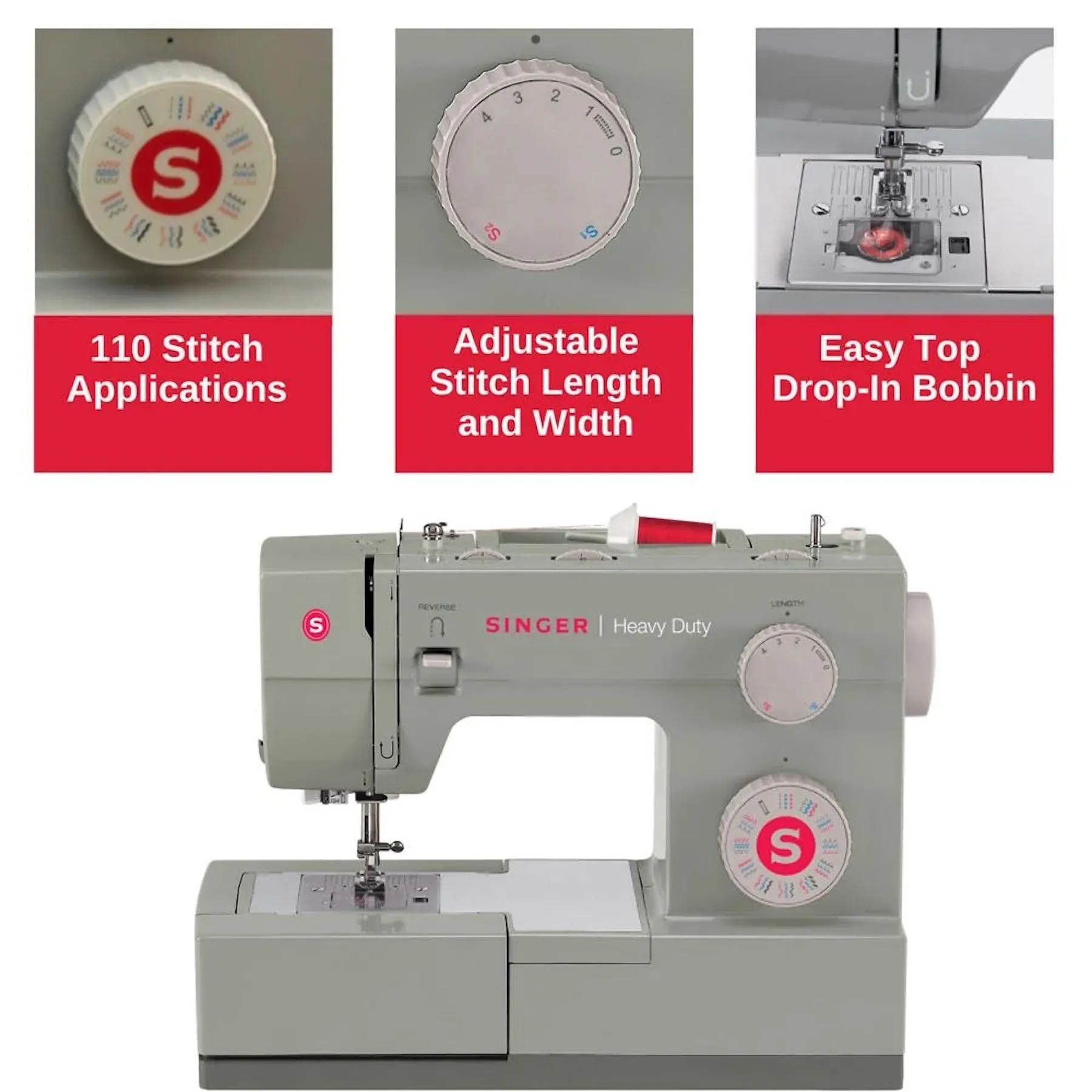 SINGER® Refurbished Heavy Duty 4452 Sewing Machine