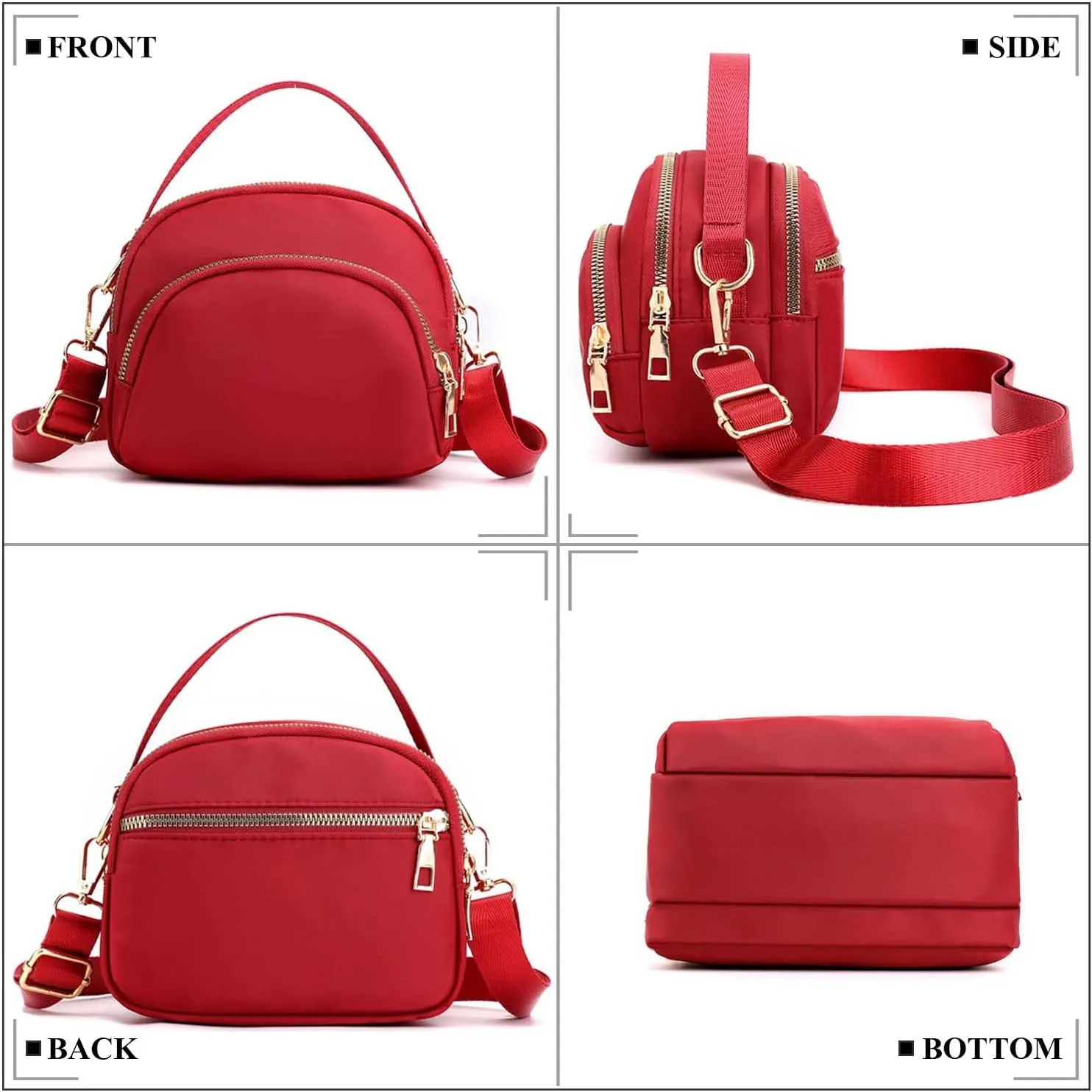 Small Crossbody Purse for Women, Nylon Crossbody Wallet Phone Bag Shoulder Strap Wallet Pouch, Mini Cell Phone Purse