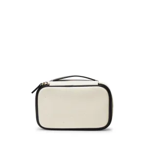 Small Travel Organizer in Canvas Natural Canvas/Black
