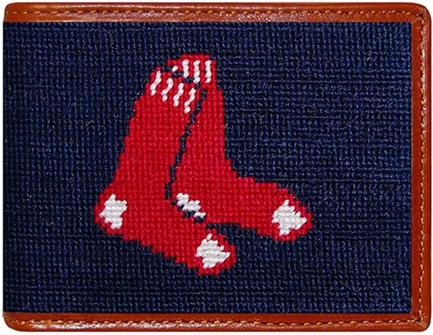 Smathers & Branson Boston Red Sox Needlepoint Bi-Fold Wallet