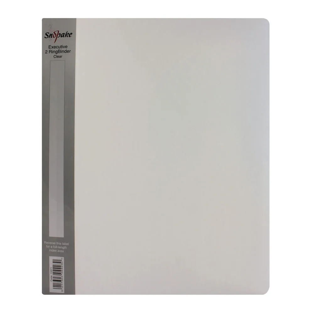Snopake Executive Ring Binder - 25mm A4 Clear - 13371