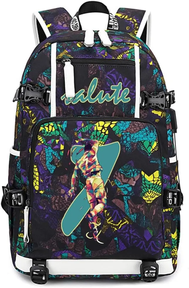 Soccer Player 7 Multifunction Backpack Travel Football Fans bag For Men Women (B Pattern - 4)
