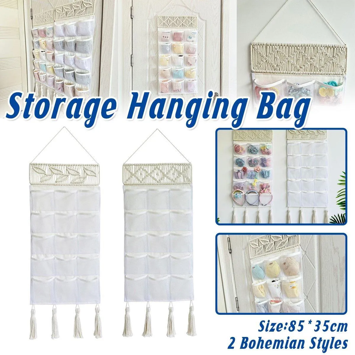 Socks Underwear Storage Hanging Bag Organizer for Hair Clips Accessories Closet
