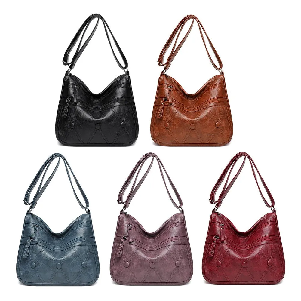 SOFT LEATHER SHOULDER BAG LADIES CROSSBODY MULTIFUNCTIONAL BAG