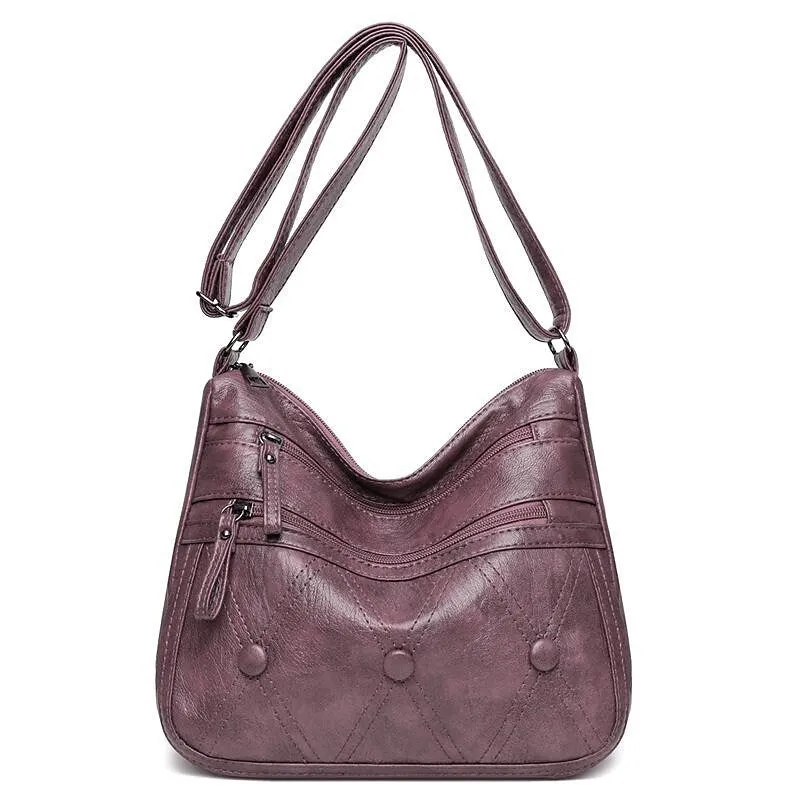 SOFT LEATHER SHOULDER BAG LADIES CROSSBODY MULTIFUNCTIONAL BAG