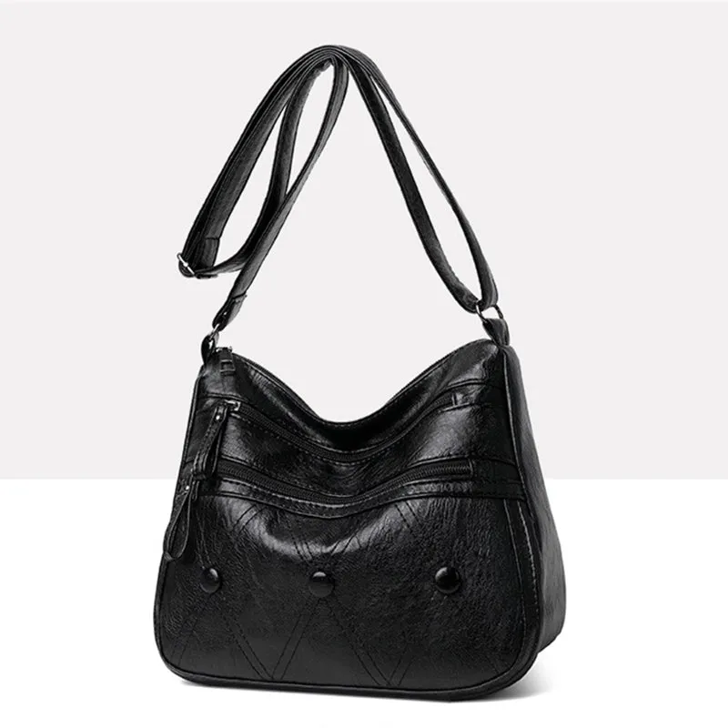 SOFT LEATHER SHOULDER BAG LADIES CROSSBODY MULTIFUNCTIONAL BAG