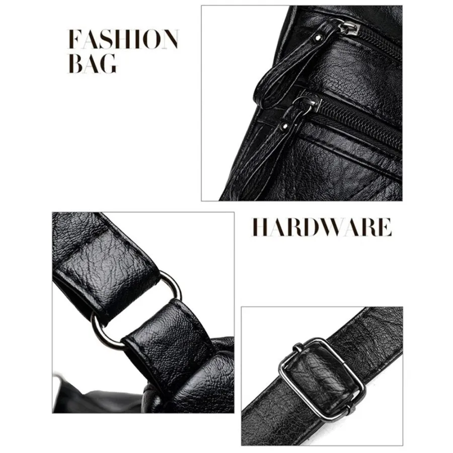 SOFT LEATHER SHOULDER BAG LADIES CROSSBODY MULTIFUNCTIONAL BAG