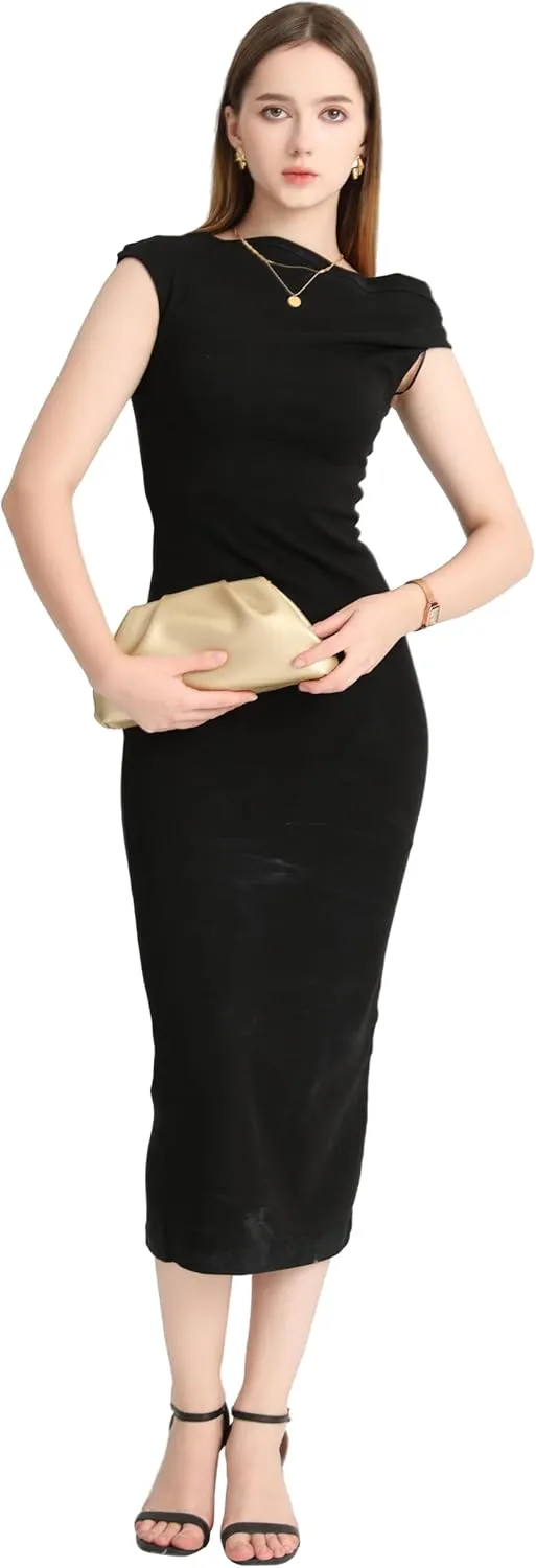 Soft PU Leather Clutch Purses for Women Formal Elegant Luxurious Evening Bag