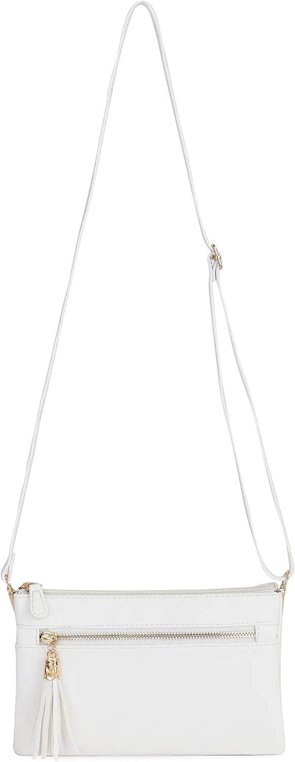 Solene Women's Lightweight Multi Compartment Wristlet Clutch Wallet Crossbody Bag
