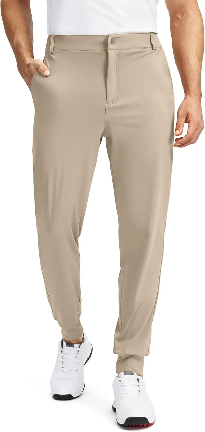 Soothfeel Men's Golf Joggers Pants with 5 Pockets Slim Fit Stretch Sweatpants Running Travel Dress Work Pants for Men