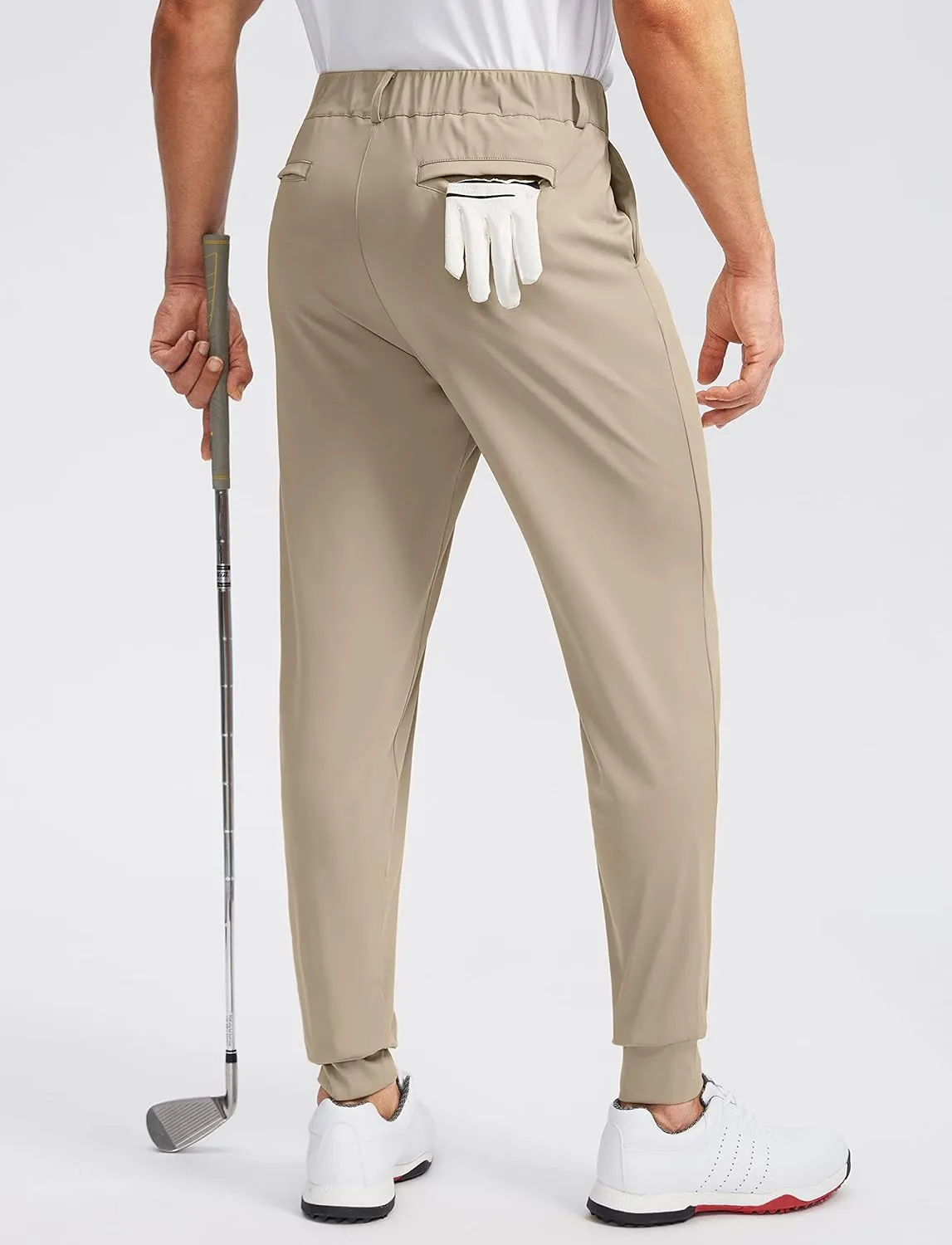 Soothfeel Men's Golf Joggers Pants with 5 Pockets Slim Fit Stretch Sweatpants Running Travel Dress Work Pants for Men