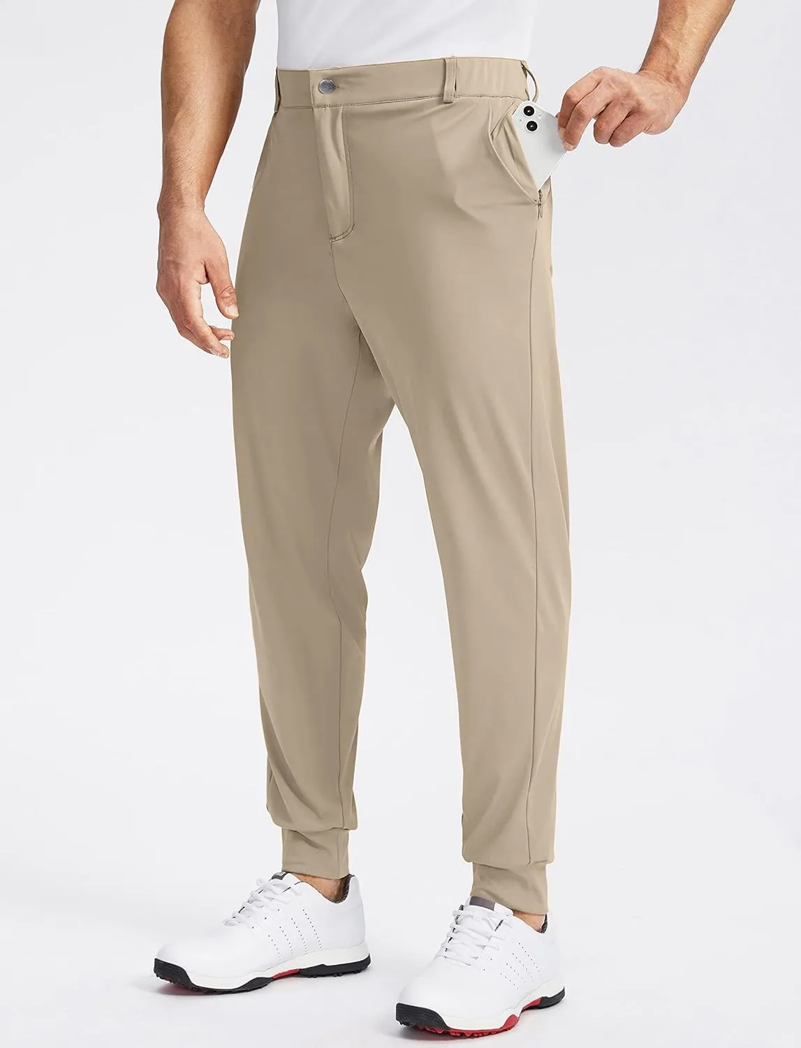 Soothfeel Men's Golf Joggers Pants with 5 Pockets Slim Fit Stretch Sweatpants Running Travel Dress Work Pants for Men