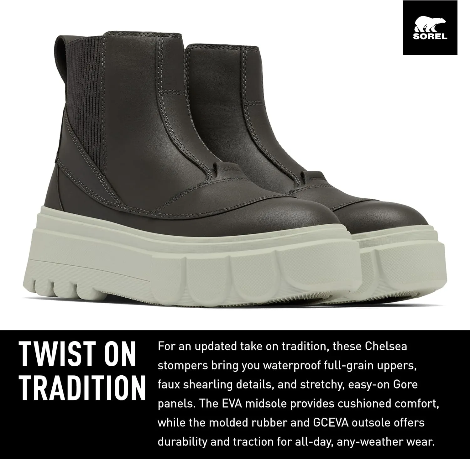 SOREL Women's Caribou X Chelsea Waterproof Boot