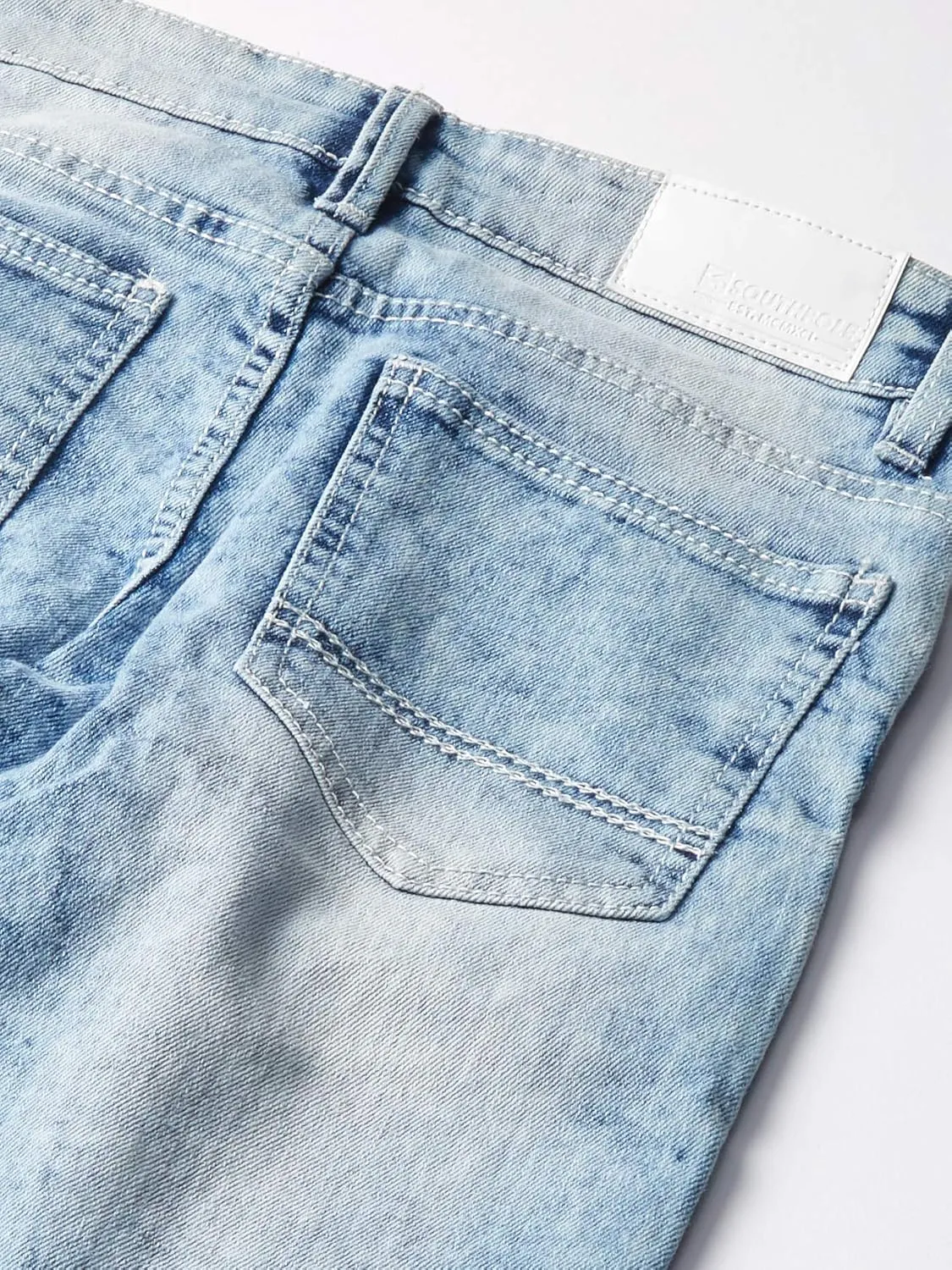 Southpole Boys' Silm Fit Stretchable Biker Denim Pants