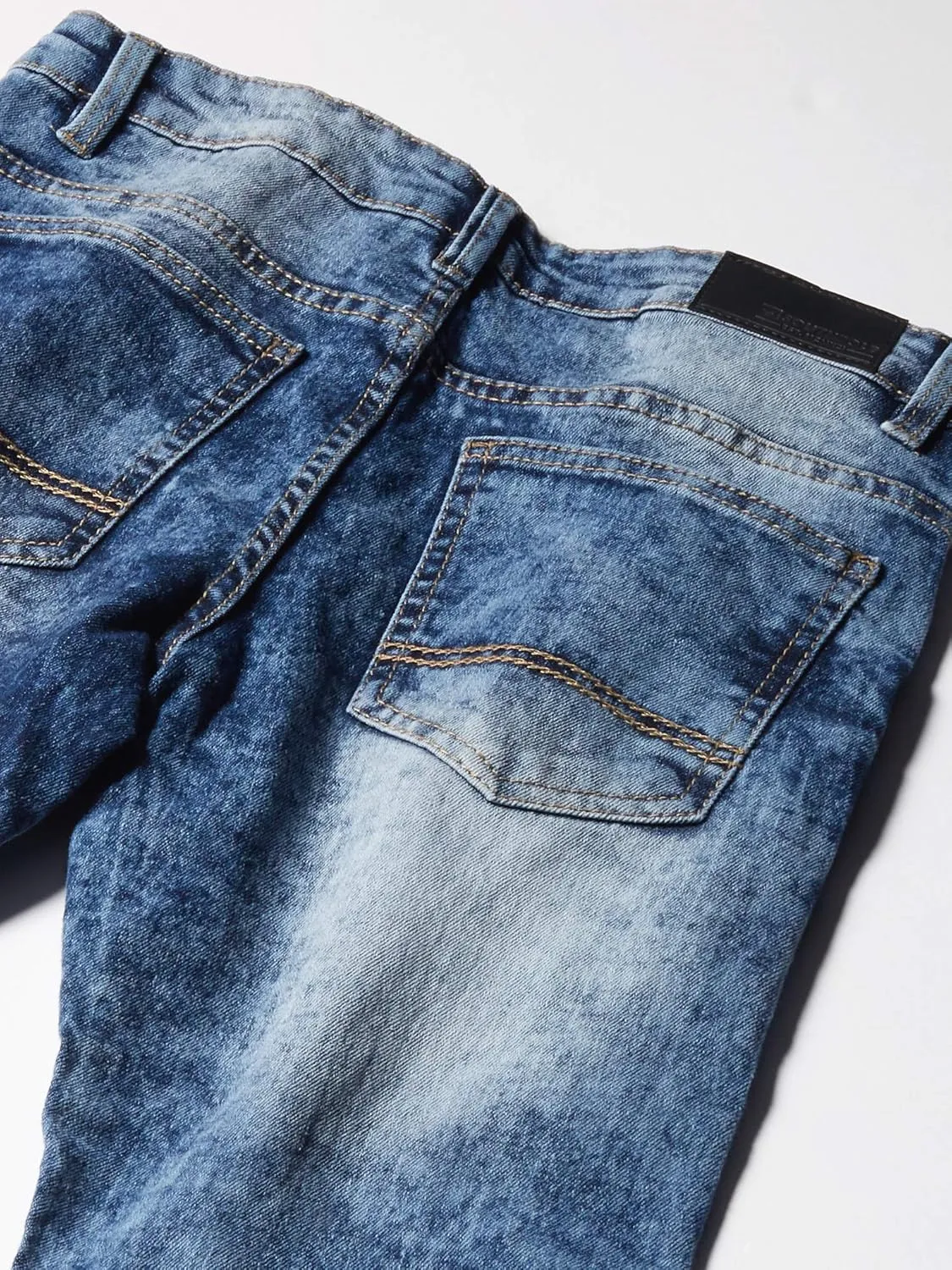 Southpole Boys' Silm Fit Stretchable Biker Denim Pants