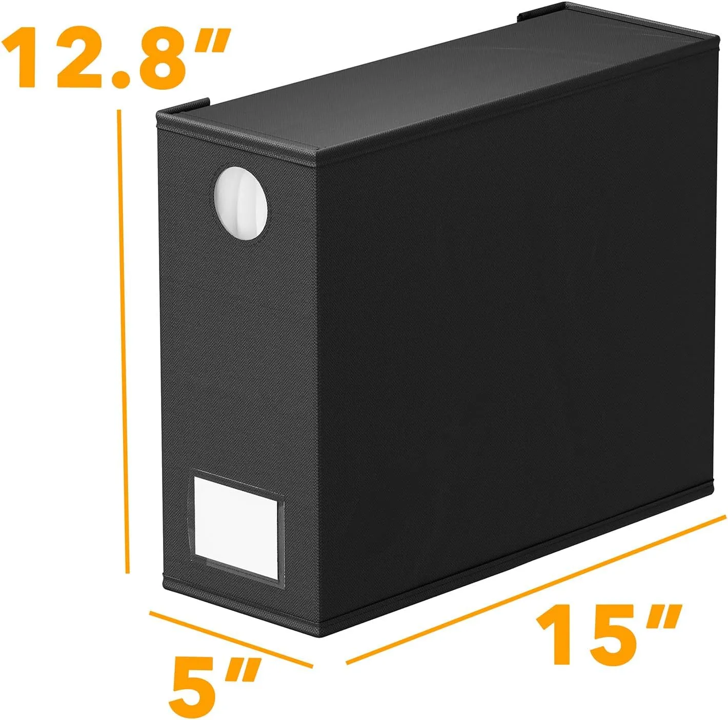 SpaceAid 2 Pack Bed Sheet Storage Container for Linen Closet, Black