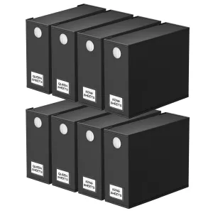 SpaceAid 8 Pack Bed Sheet Storage Organizers for Queen & King Size, Black