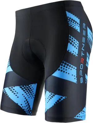 Sportneer Padded Bike Shorts for Men - 4D Padding Mens Bicycle Cycling Biking Clothing Shorts, Breathable and Absorbent