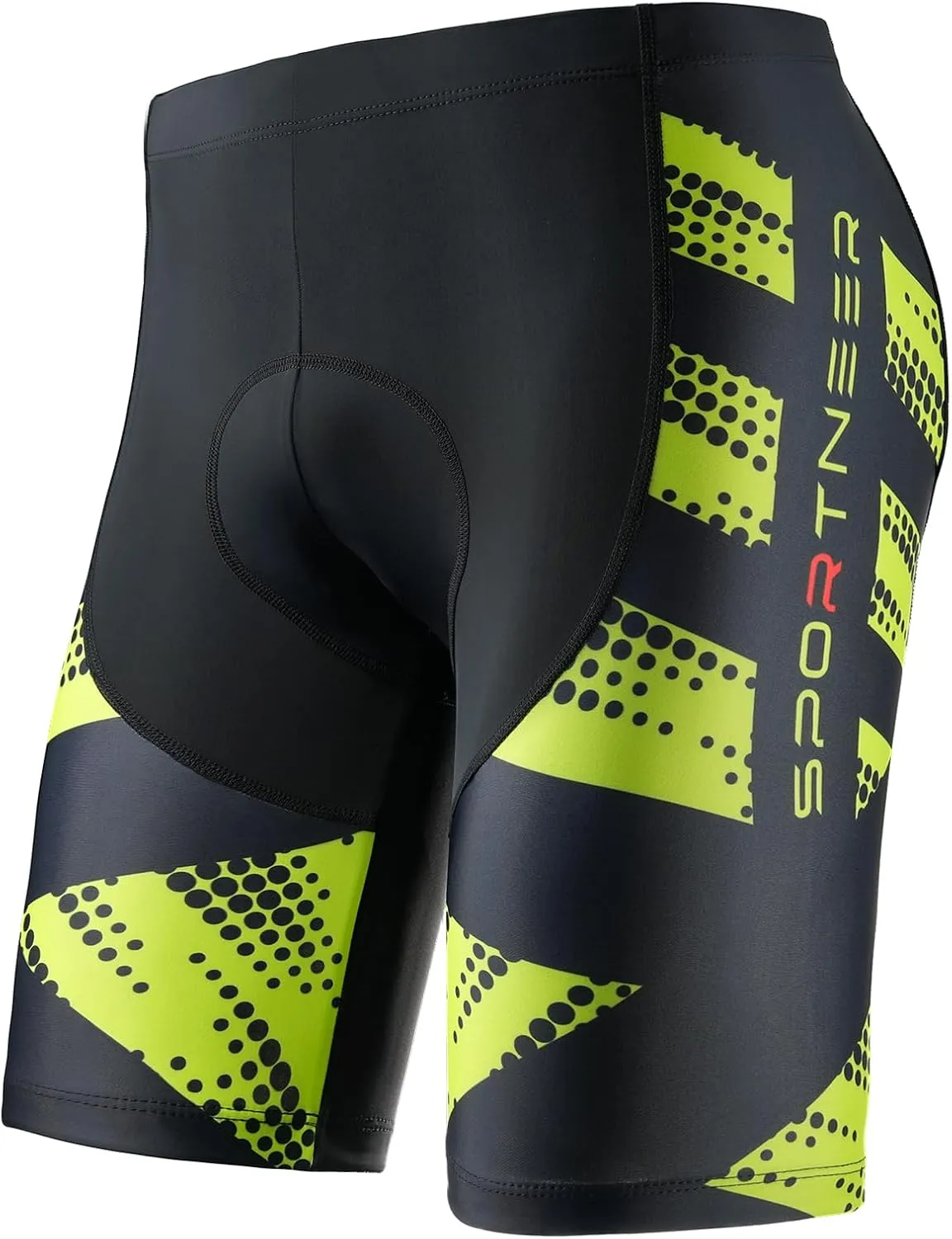 Sportneer Padded Bike Shorts for Men - 4D Padding Mens Bicycle Cycling Biking Clothing Shorts, Breathable and Absorbent