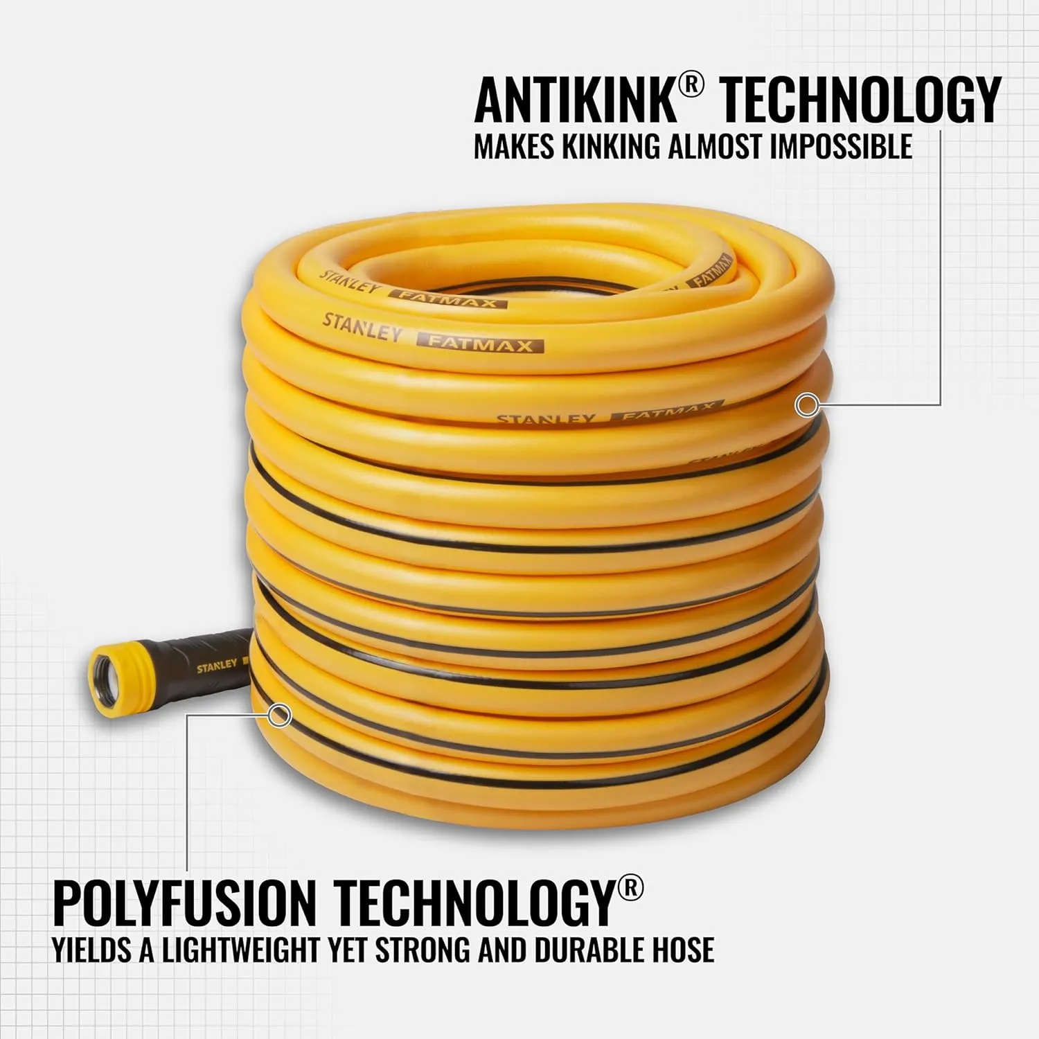 Stanley Garden BDS6652 Stanley Fatmax 5/8 x 100 Garden Hose, 100-ft, Yellow
