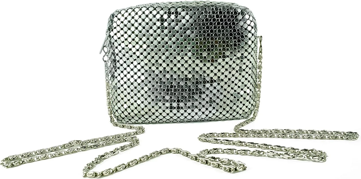 Stephanie Imports Luxuriant Soft Metallic Mesh Women's Shoulder Evening Purse