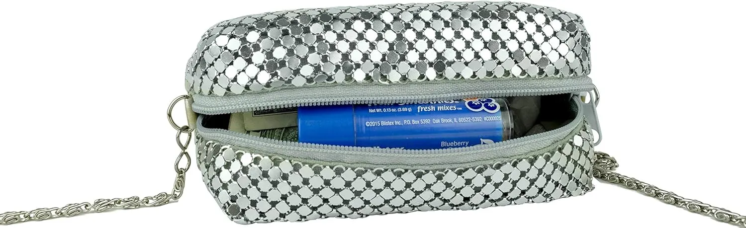 Stephanie Imports Luxuriant Soft Metallic Mesh Women's Shoulder Evening Purse
