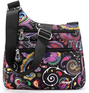 STUOYE Nylon Multi-Pocket Crossbody Purse Bags for Women Travel Shoulder Bag