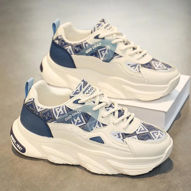 Summer Men's Breathable mesh lace-up Casual Running Shoes with Thickened Anti-Slip Soles, Low top and Round Toe Design, Fashionable Sports for Daily Outdoor use