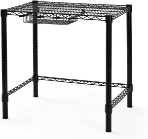 Suprima® Heavy Duty Carbon Steel Desk - Compact Size - Black