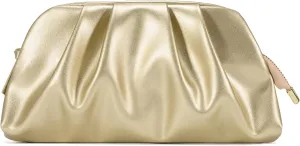 SWEETV Dressy Vegan Leather Clutch Purse for Women Formal, Soft Pleated PU Evening Clutch for Weddings, Proms, Cocktail-Gemma