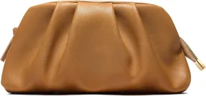SWEETV Dressy Vegan Leather Clutch Purse for Women Formal, Soft Pleated PU Evening Clutch for Weddings, Proms, Cocktail-Gemma