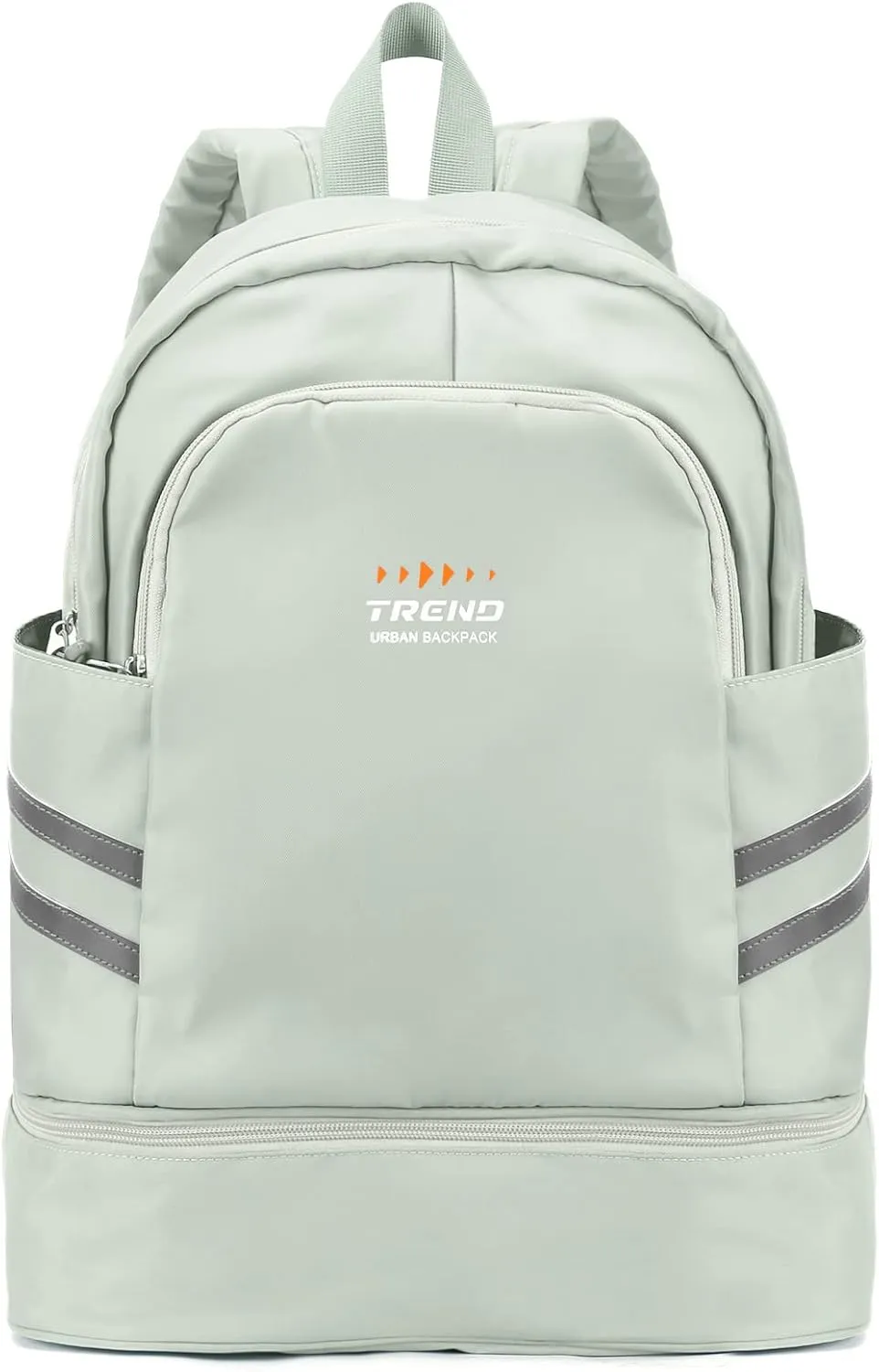 SYCNB Women's Multi-purpose Sports Backpack, Large (13.4"x7.9"x18.5"), Mint Cream, Waterproof, Wet Pocket & Shoes Compartment