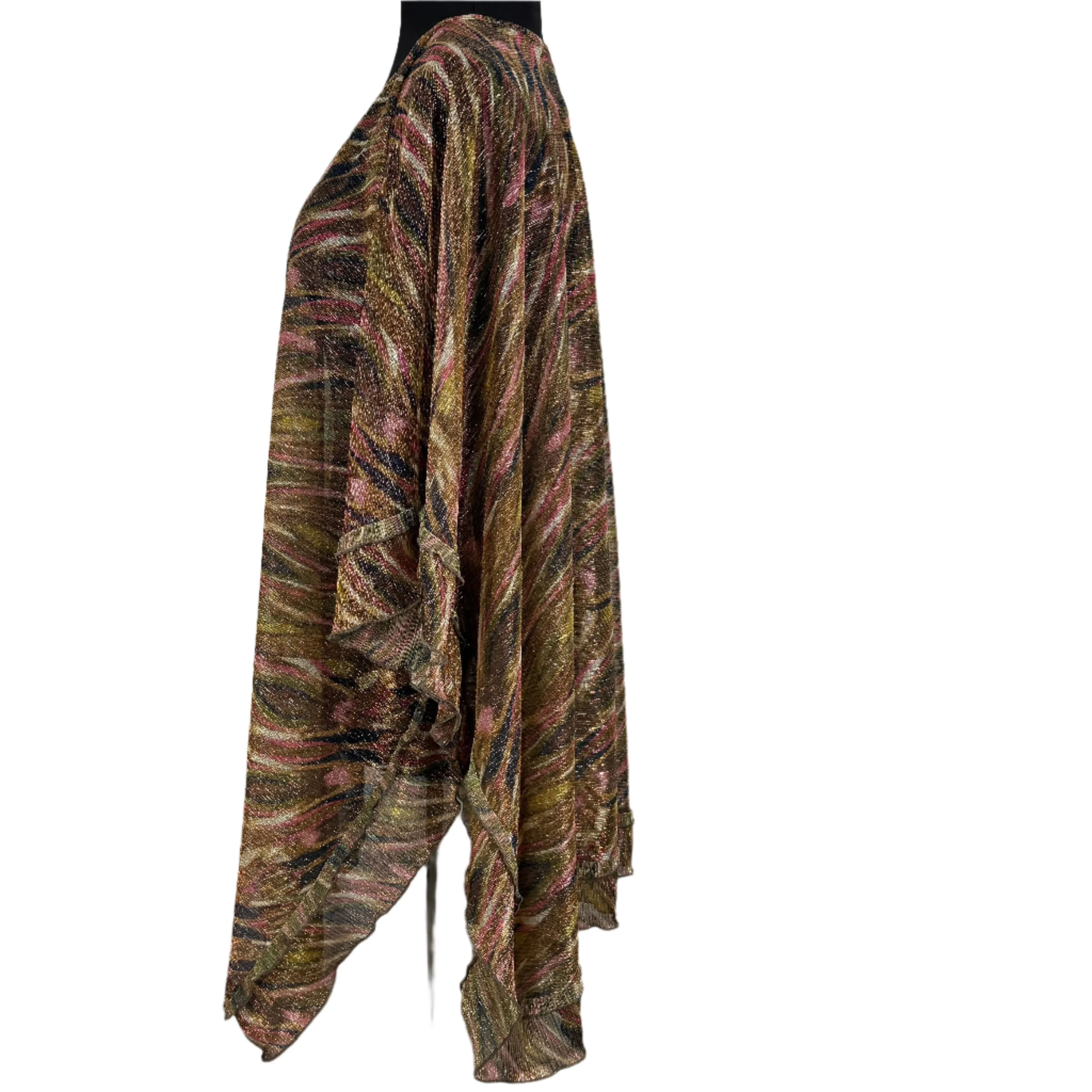 Taking Shape Metallic Lurex Open Jacket Kimono Open Size