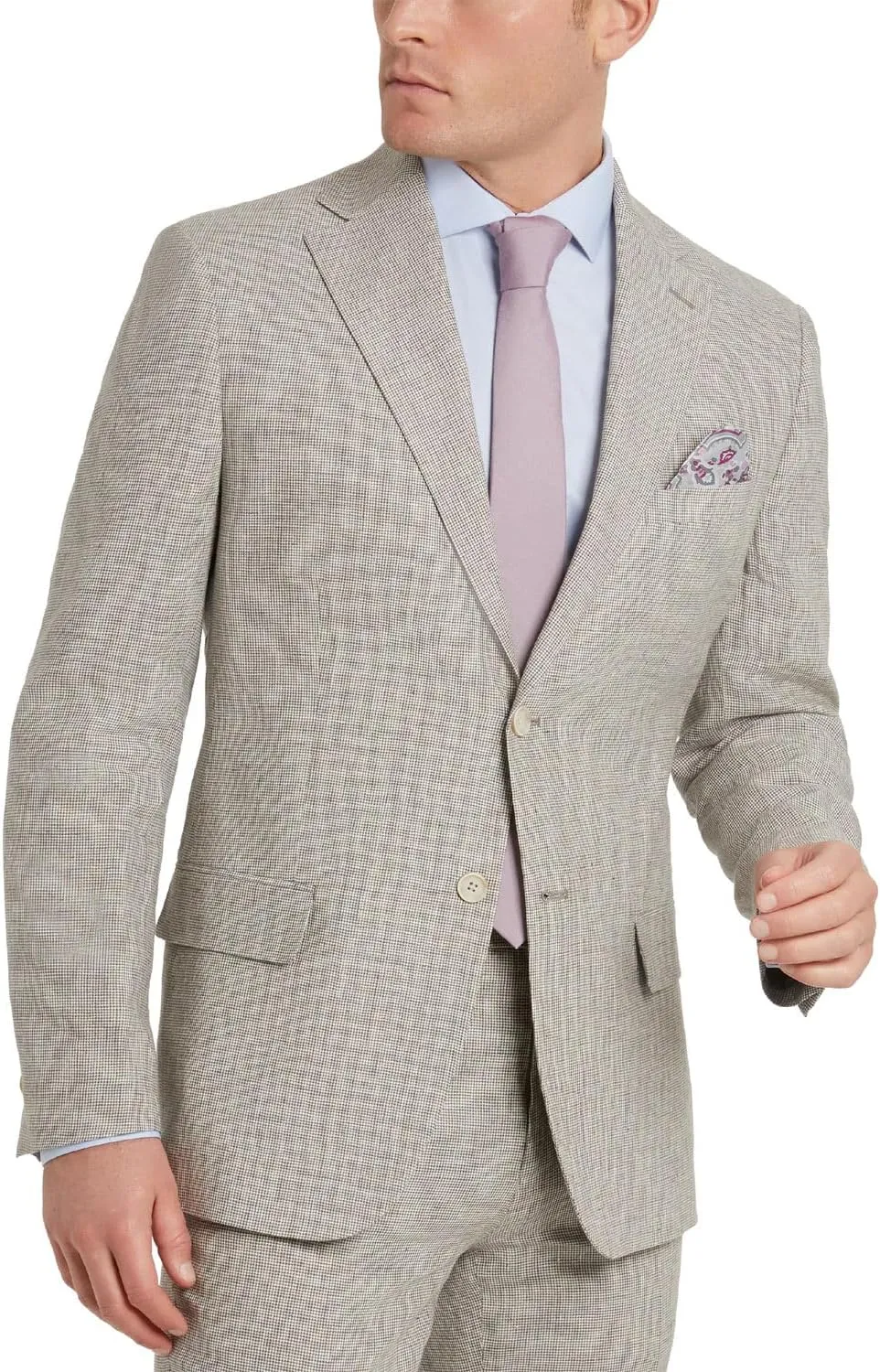 Tallia Mens Verdello Slim Fit Paisley Sportcoat Tan 38R