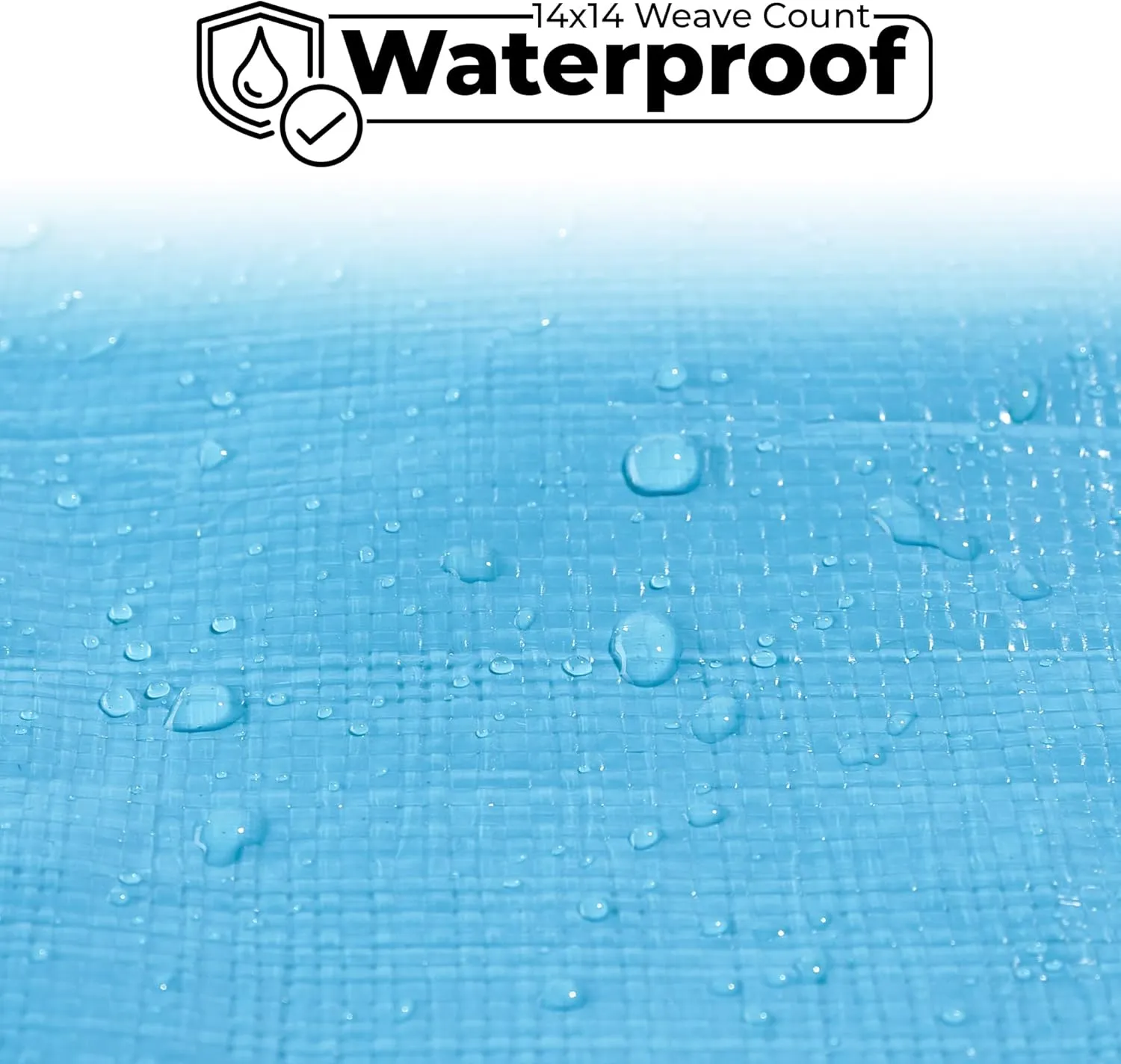 Tarps Heavy Duty Waterproof 16x20-12 mil Thick Camping Tent - Blue Tarp 16x20 UV Resistant, Rip & Tear Proof with Metal Grommets – Multipurpose Use for Camping, Tent, Boat, RV, Car, & Pool Cover