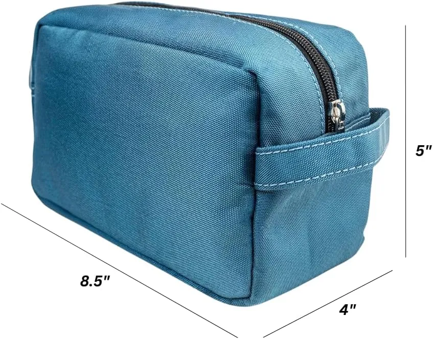 Tetron Toiletry Bag for Men & Women, Water Resistant Dopp Kit Cosmetic Bag Travel Accessories, Shaving Kit Organizer, Sky Sapphire