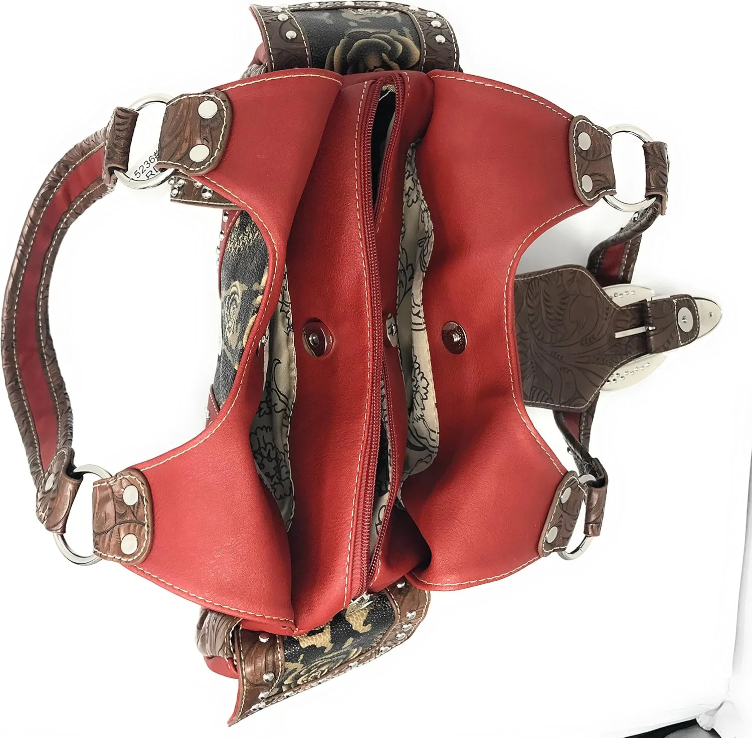 Texas West Premium Women's Rhinestone Buckle Handbag Wallet in 6 colors