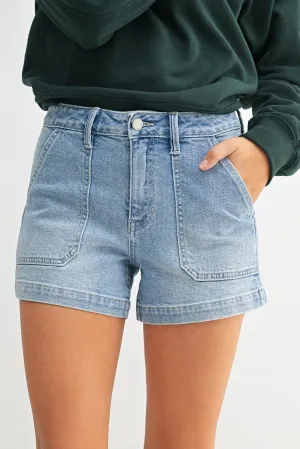 The Brissa Utility Pocket Stretch Denim Short