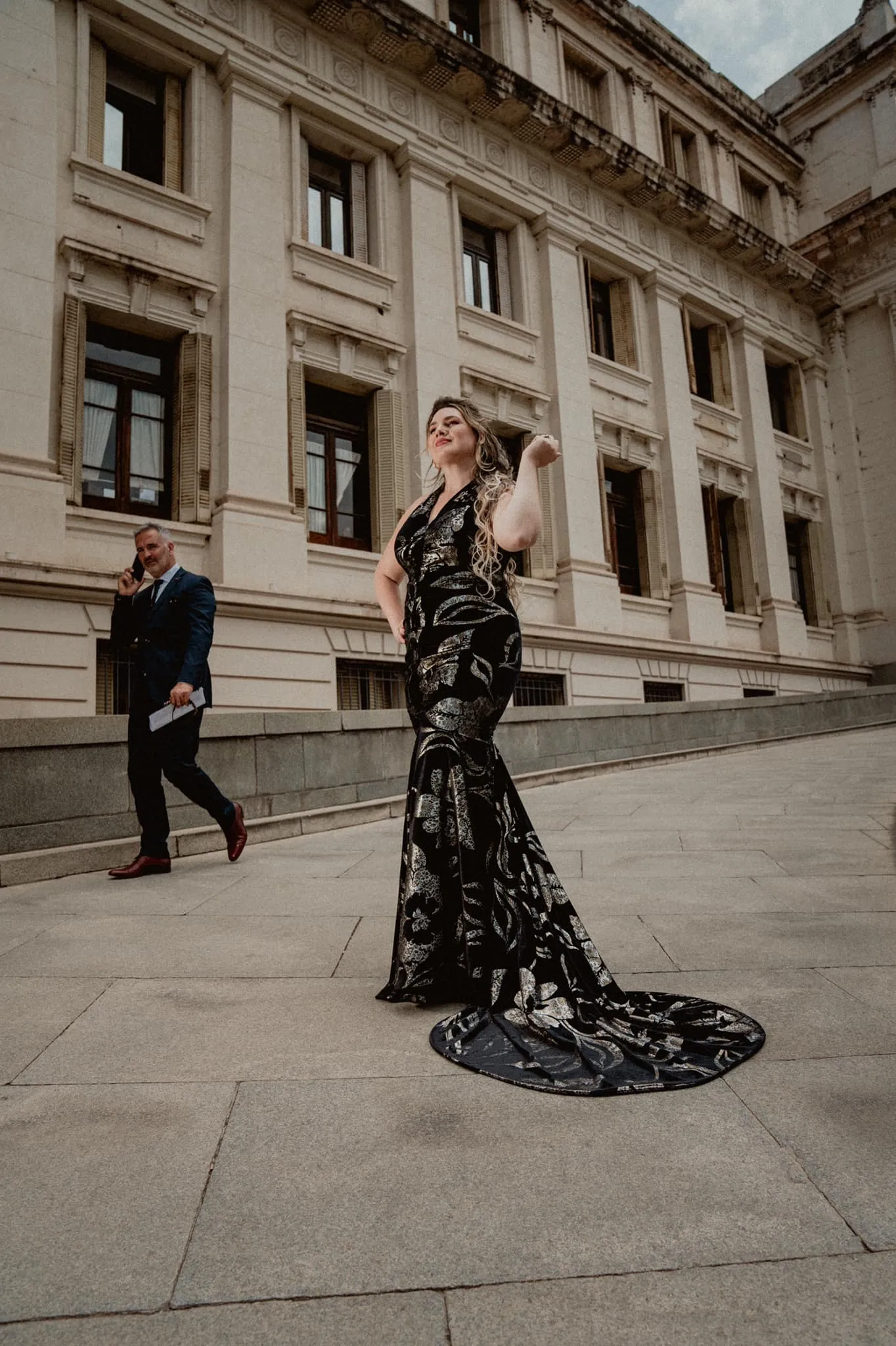 The Hollywood Evening Gown (Flower Velvet)