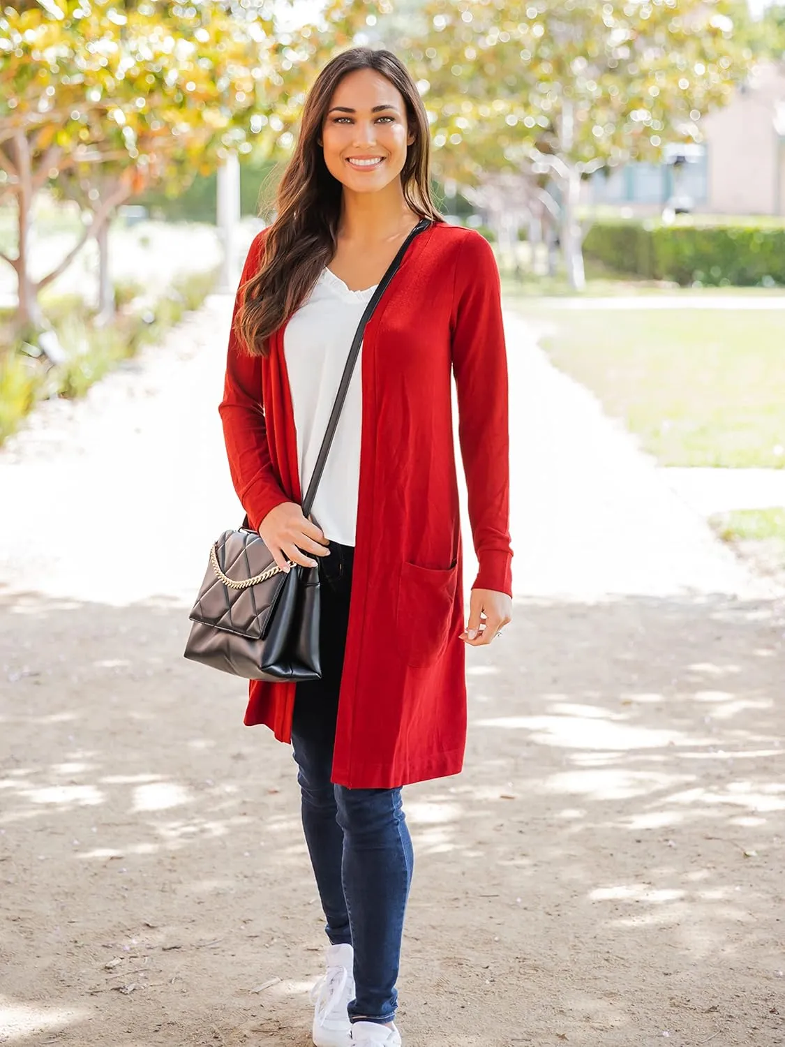 Tickled Teal Women’s Soft Long Sleeve Pocket Cardigan