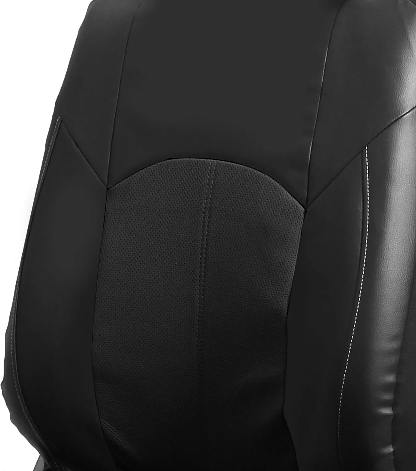 TLH Automotive Car Seat Covers PU Leather Rome Seat Covers Full Set Black Seat Covers Airbag Compatible Split Rear Car Seat Cover Universal Fit Interior Accessories for Cars, Auto, Trucks, SUV