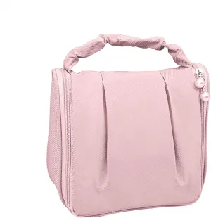 Toiletry Bag for Women Hanging Travel Makeup Bag, Cosmetic Bag Makeup Organizer Zipper Pouch Waterproof Travel Cosmetic Organizer for Women Girls Gift (Pink)